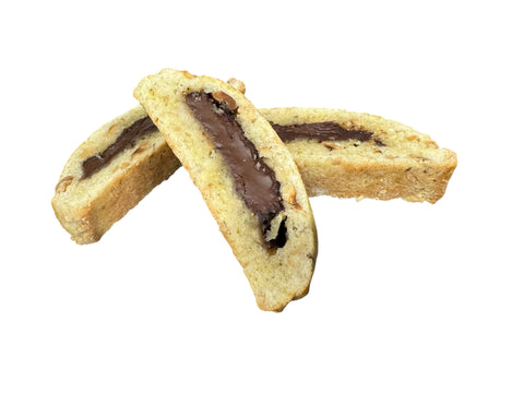 Nutella Filled Hazelnut Biscotti